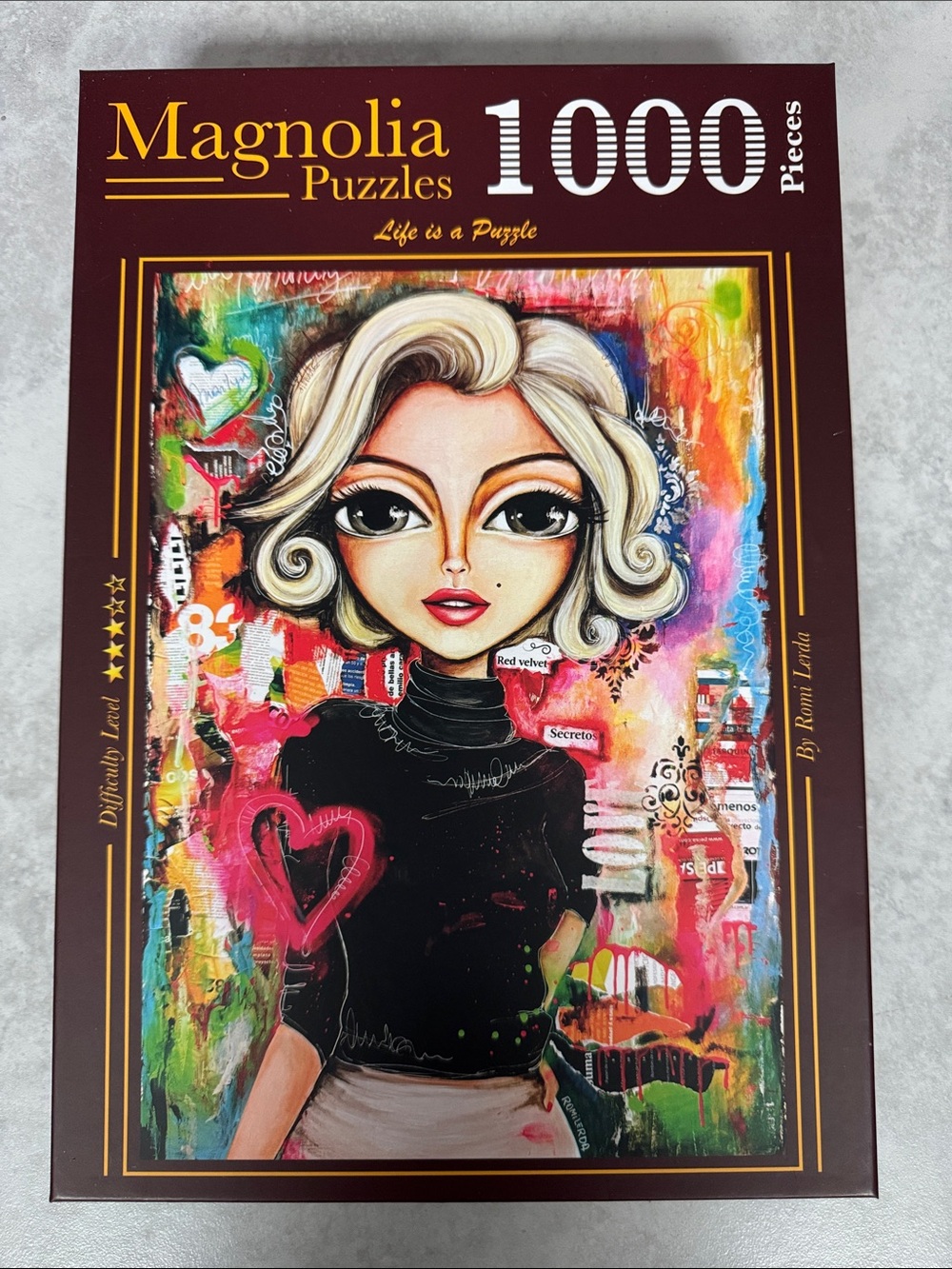 Magnolia 1000-Piece Puzzle – Multicolor Pop Art Portrait